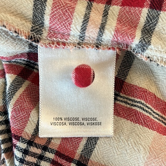 Anthropologie Maeve Priscilla Plaid Print Flutter Sleeve Blouse - M - Picture 12 of 15